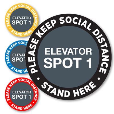 18" Elevator Spot 1 Floor Graphic