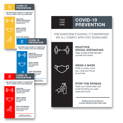 Standard COVID Prevention Signage (Portrait)