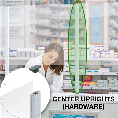 Counter Shields Hardware - Center Upright