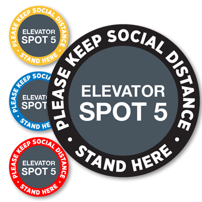 18" Elevator Spot 5 Floor Graphic
